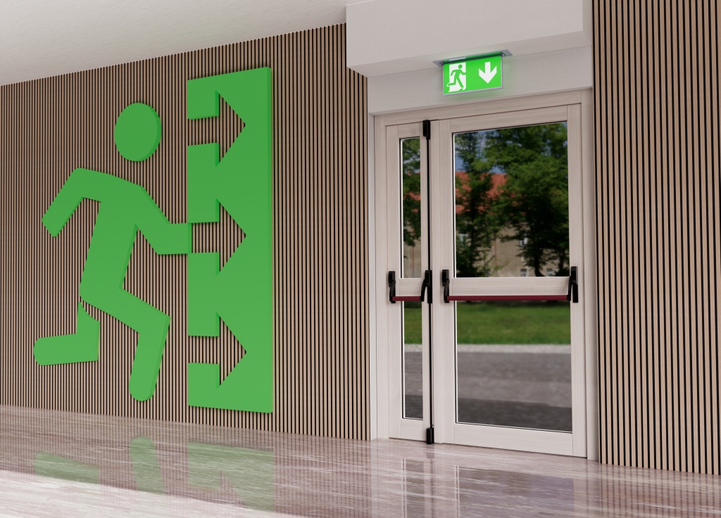 Wooden panic exit doors Esperia by TWT - 1